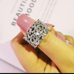 NEW 925 sterling silver Diamon Ring